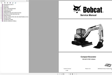 bobcat e32i mini excavator manual